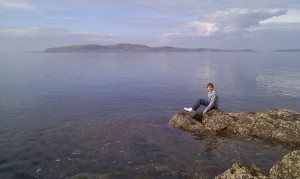 Craig enjoying the view to Little Cumbrae